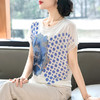W018-8991-78-138洋气妈妈夏装短袖t恤针织小衫2025新款中老年女装高档冰丝薄上衣 商品缩略图3