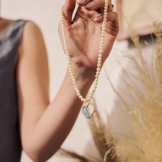 订购10周到｜Carousel Jewels-Lola-心形 拉长石 月光石 珍珠 项链［英国设计师］ 商品图2