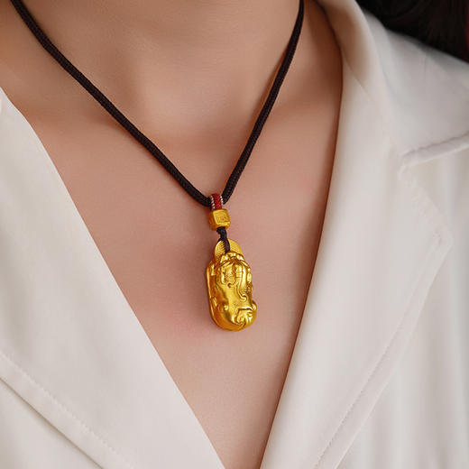 宫匠造办 金钱貔貅黄金吊坠 商品图5