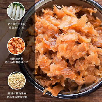 蓬盛 虾仁菜脯195g*2 香脆虾仁萝卜干 下饭菜咸菜早餐杂咸 潮汕特产 /粮油调味 /调味品 /榨菜/酱腌菜 商品图1