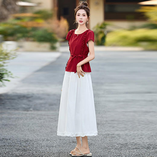 小香风套装裙2025夏季新款超好看气质绝美上衣显瘦半身裙两件套HR-MUZL8021 商品图1