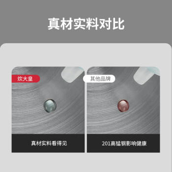 炊大皇304不锈钢盆筛五件套 加厚洗菜盆和面盆调料腌肉盆米筛五个组合装 商品图2
