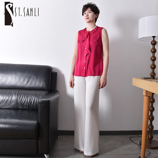 圣三利高定女装桑蚕丝上衣GA321K05 商品图0