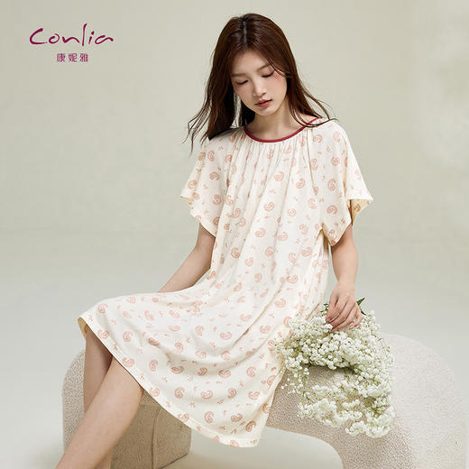 康妮雅女式短袖睡裙 521622033 商品图2