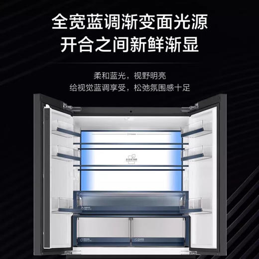 米兰系列-海尔594mm专业超薄零嵌冰箱571升对开门法式多门全空间保鲜epp除菌净味一级变频大容量黑钻镜面超薄零嵌+EPP超净系统+四档变温+全空间保鲜BCD-571WGHFD2BD5U1 商品图6