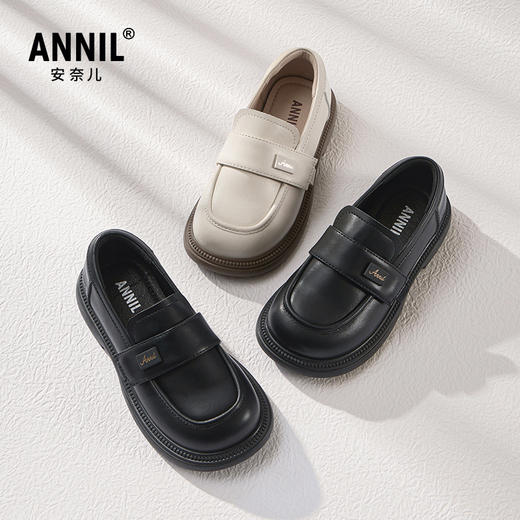 ANNIL/安奈儿女童皮鞋2025新款春季儿童鞋小女孩舞蹈宴会软底公主乐福鞋HG5101220 商品图2
