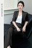 FUYAO扶摇 醋酸两件套女2025新款夏季时尚套装国风盘扣西装直筒裤 商品缩略图5