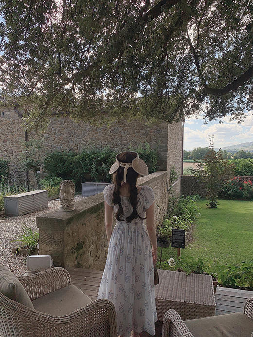 金蘑菇菇 Antica Roma少女的祈祷 / 小兰花法式泡泡袖连衣裙 商品图8