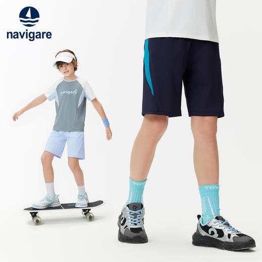 【纳维凯尔】【120-165】Navigare意大利小帆船男童夏款时尚速干短裤 商品图3