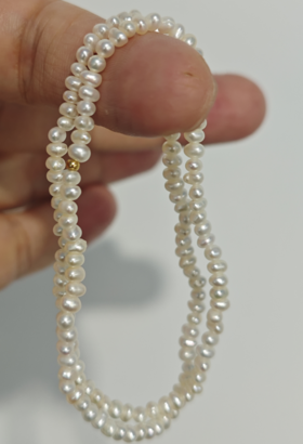 珍珠【毛毛虫】毛毛虫珍珠叠戴手链