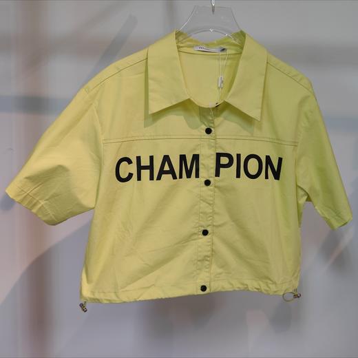 MZ印字母短袖衬衫（白）夏季152060050321 商品图3