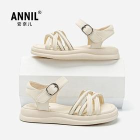 ANNIL/安奈儿童鞋儿童运动凉鞋女童软底透气2025夏季鞋潮流休闲中大童鞋HG5206275
