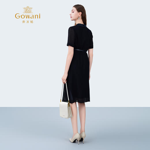 乔万尼2025夏季新品假两件设计收腰显瘦时尚连衣裙ED2E436 商品图4