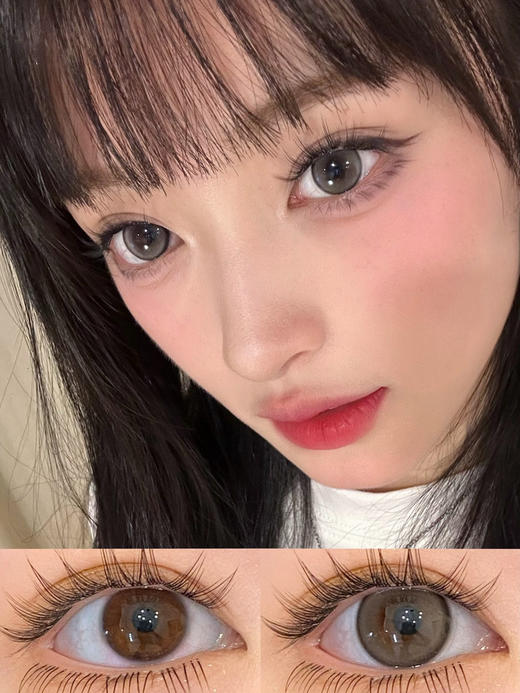 【日抛美瞳】 薄荷本能fullygift  |  中直径14.2，着色直径13.4 基弧8.7 含水43％  |【同品牌多盒或多副购买更划算，具体活动可以咨询在线客服】绿色美瞳 茶棕色小灯泡 商品图2