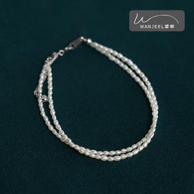 珍珠【朝—】双层野生keshi手链