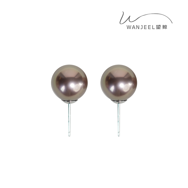 珍珠【紫韵】特选紫珠耳钉