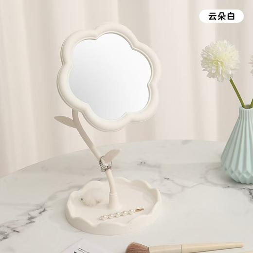 INS梳妆镜子化妆镜桌面台式可折叠网红镜子 商品图2