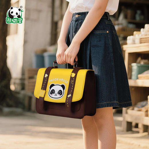 熊猫屋PANDAHOUSE  潘兜双肩包-甜蜜黑巧/甜心草莓  儿童款  送纸袋 商品图2