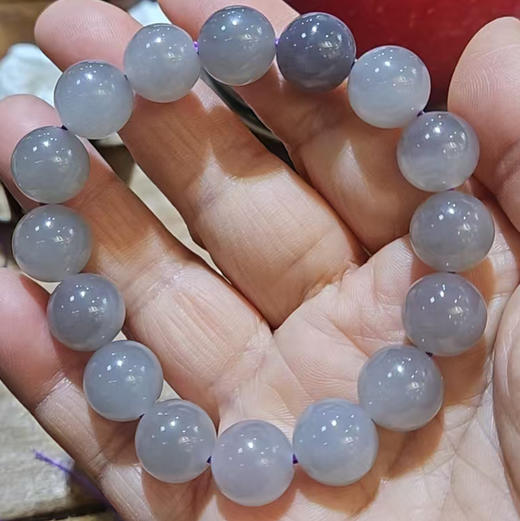 天然和田玉手串 淡烟紫 12.1mm*16颗 商品图0
