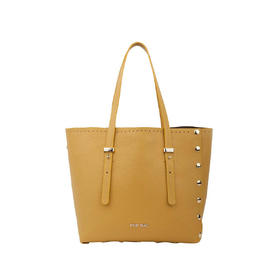 M1FG39BG39H039 POP BAG 女款黄色荔枝纹MEDI同色单肩包