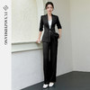 FUYAO扶摇 醋酸两件套女2025新款夏季时尚套装国风盘扣西装直筒裤 商品缩略图2