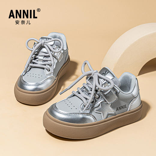 ANNIL/安奈儿女童板鞋2025年春季新款儿童软底休闲男童单鞋中大童运动鞋HM5104177 商品图3