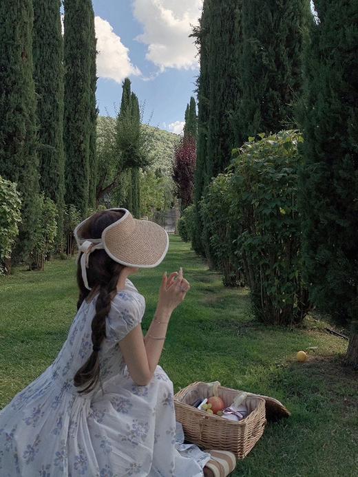 金蘑菇菇 Antica Roma少女的祈祷 / 小兰花法式泡泡袖连衣裙 商品图1