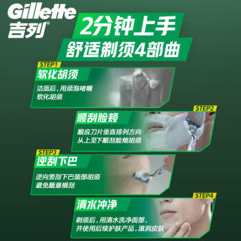 吉列剃须泡沫 清新柠檬型50g 剃须膏剃须啫喱剃刮胡须刀手动 非刀头男士京东自营旗舰非吉利 商品图6