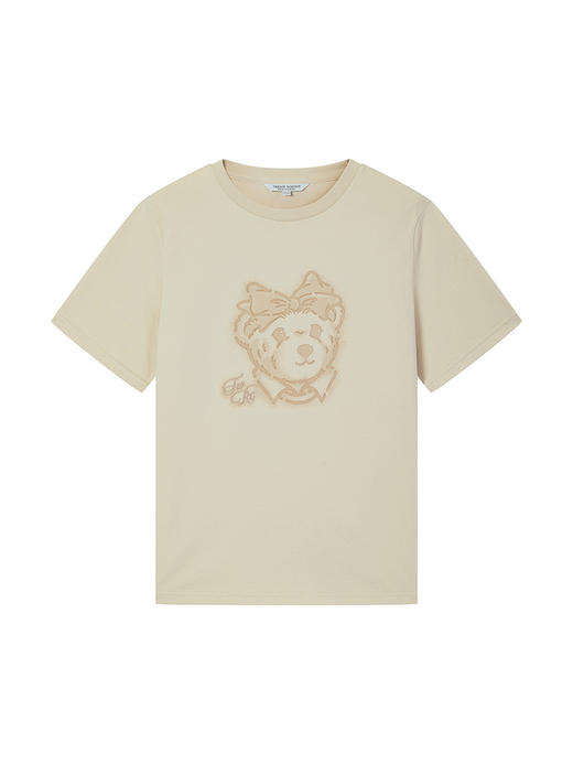 Teenie Weenie小熊字母T恤女夏季女t恤TTRA25M508Z 商品图11
