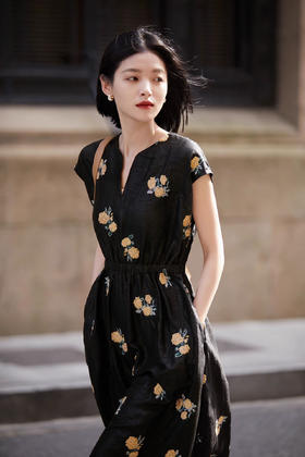 3天发货桑蚕丝龟裂纹面料新款连衣裙买手店新款新中式穿搭❗英国设计师品牌ORIGNAL&CO精心定制