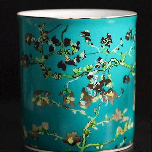 高淳陶瓷·「想开了」温感变色杯，外宾高级宴会瓷器品牌，遇热梵高杏花盛开 商品图1