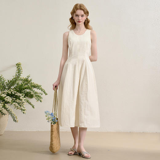 法式气质高级感简约背心裙女夏季收腰花苞裙连衣裙V0950343 商品图1