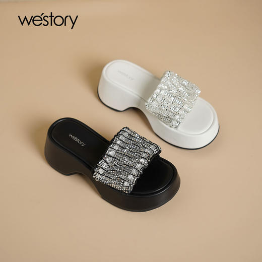 Westory2025年夏季厚底增高休闲凉拖W25BJ62721 商品图0