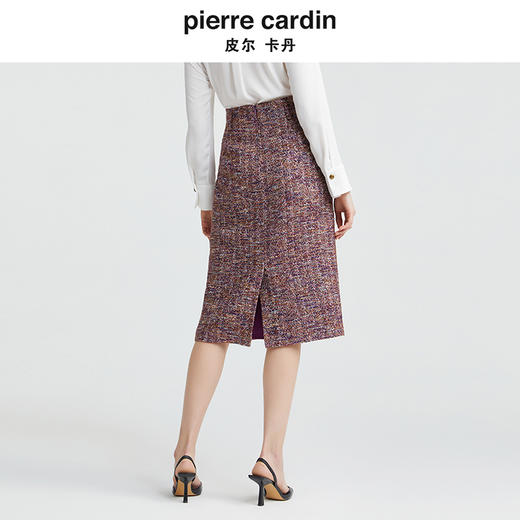 [皮尔卡丹女装]折扣秋新款简约通勤淑女修身刺绣连衣裙 商品图2