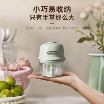 小熊（Bear）婴儿辅食机 绞肉机家用 小型多功能打泥搅拌机 宝宝辅食料理机蒜泥捣碎器 便携辅食机 QSJ-E40B1 商品图0