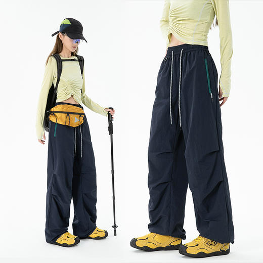 LUCKY DEER/幸运鹿情侣款防泼水时尚伞兵裤 商品图2