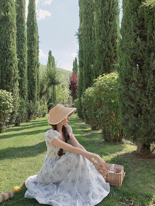 金蘑菇菇 Antica Roma少女的祈祷 / 小兰花法式泡泡袖连衣裙 商品图3