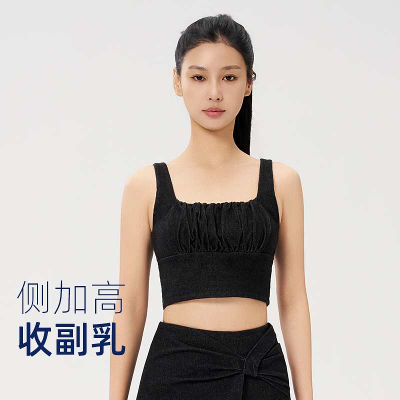 iyoga 牛仔裹胸，让瑜伽穿搭自带高光BRA090