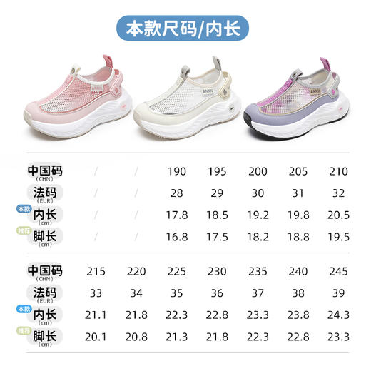 ANNIL/安奈儿夏季女童时尚软底透气防滑网面运动鞋2025夏款HG5205358 商品图3