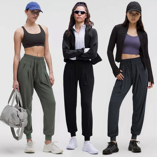 【休闲运动】柜上758+ 时尚气质百搭九分裤运动裤女 透气宽松瑜伽跑步健身裤休闲束脚裤 商品图0