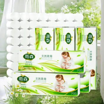 雨森（YUSEN）无芯卷纸天然柔滑6层150g*4大卷中长卷卫生纸巾厕纸源头直发包邮 /家庭清洁/纸品 /清洁纸品 /卷纸 商品图2