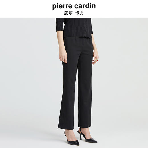 [皮尔卡丹女装]连衣裙蕾丝拼接长袖优雅商务通勤羊毛裙 商品图1