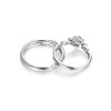 KADER卡蒂罗 闪钻心动光芒情侣对戒（同心结情侣对戒） S925/足银999情侣戒指一对 男女同款情侣款 开口可调节送女朋友礼物 七夕情人节礼物 商品缩略图1