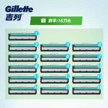 吉列威锋 剃须刀片替换装16刀头 2层刀片剃刮胡须刀手动 男士 京东自营旗舰 非吉利 商品图3