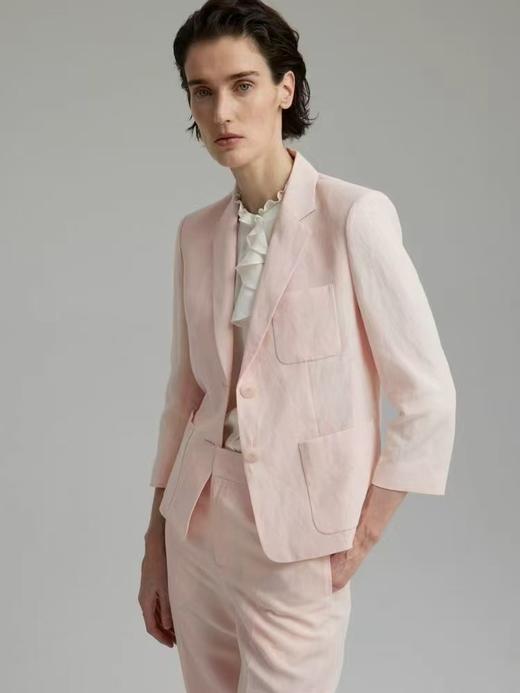 4F卡利亚里柔粉色天丝亚麻面料两粒扣西服 商品图2