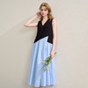 【设计感拼接撞色】无袖背心裙女夏季宽松V领连衣裙V1150743 商品缩略图2