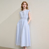 气质温柔通勤风松紧收腰无袖背心裙女夏季V领连衣裙V1250764 商品缩略图0