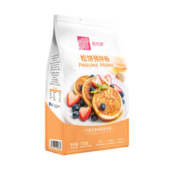 美玫牌松饼粉预拌粉500g  早餐原料 煎华夫饼 蛋糕 舒芙蕾预拌粉  /粮油调味 /面粉 /预拌粉 商品图1