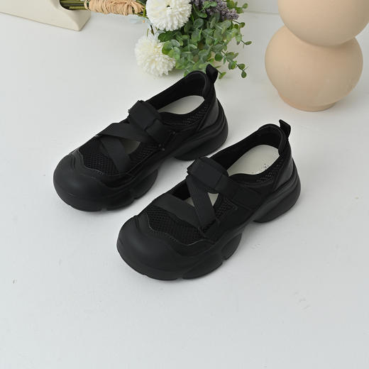 经典鲨2025夏季新品时尚薄款网状透气不闷脚休闲运动凉鞋女KW172-529081 商品图2