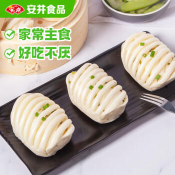 安井葱油花卷 1kg 2斤装约34个 馒头包子面点 速冻家庭装 早餐半成品 商品图3